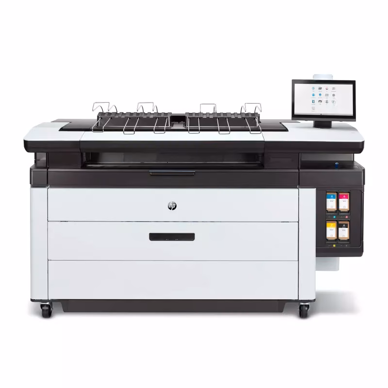 HP PageWide XL wypuszczający wielkoformatowy rysunek CAD
